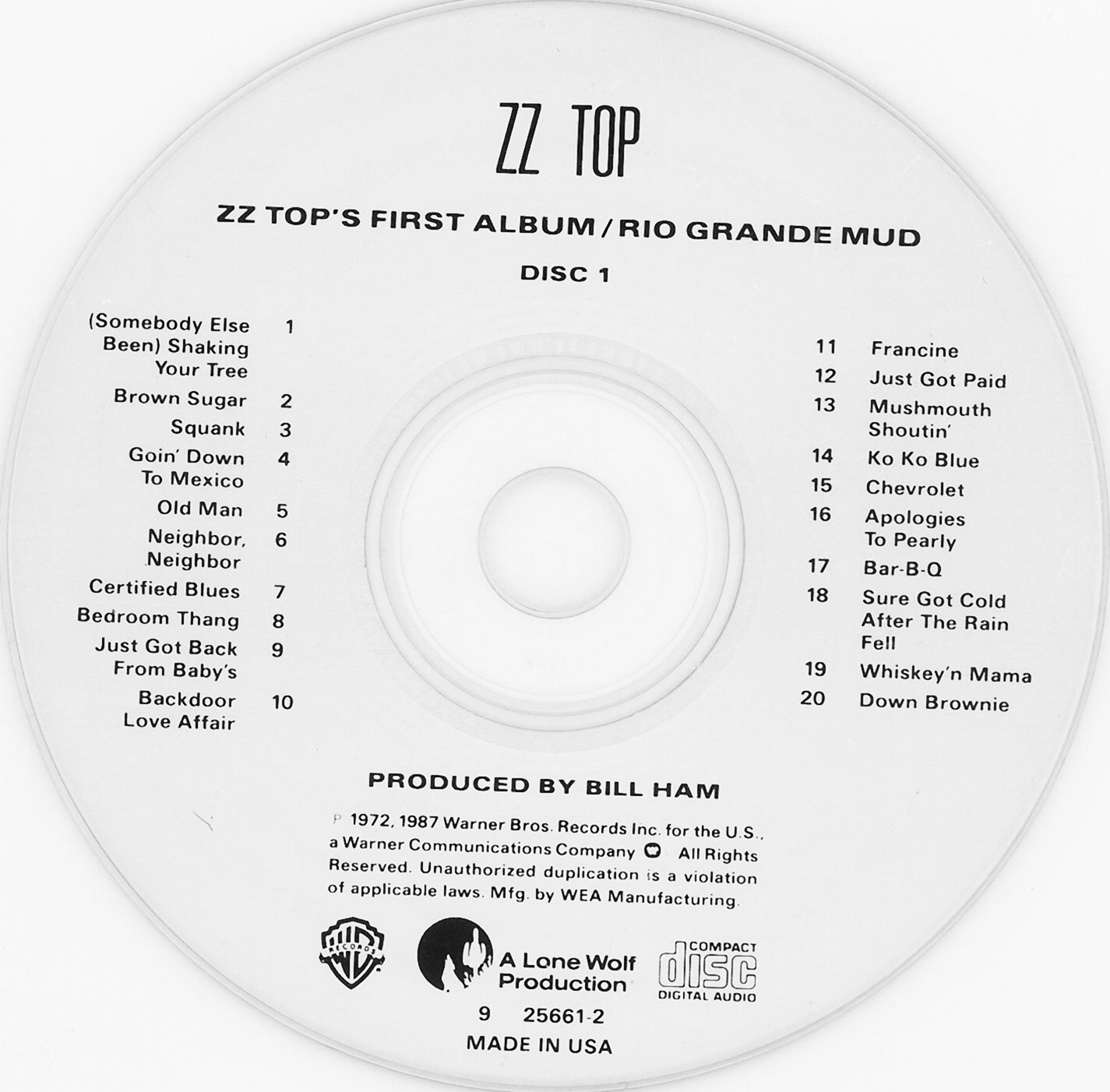 ZZ Top  The ZZ Top Sixpack : CD1